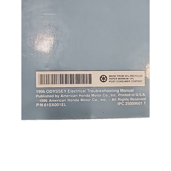 Honda Odyssey Electrical Troubleshooting Manual 1996 Honda Motor Company - Picture 4 of 5